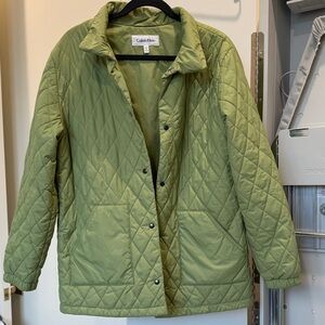 Calvin Klein Quilted Sage Green Puffer Jacket